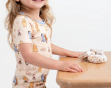 Pearls & Pelicans Pooh's Beignet Adventure Bamboo Two-Piece Short Set