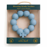 Nola Tawk Blue Blessing Beads Natural Rubber Teether and Bath Toy