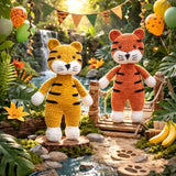 Zubels Sully The Tiger Chenille Crochet Plush Toy