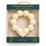 White Blessing Beads Natural Rubber Teether and Bath Toy