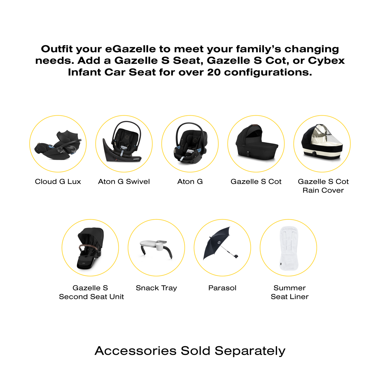 CYBEX eGazelle S Single to Double Stroller