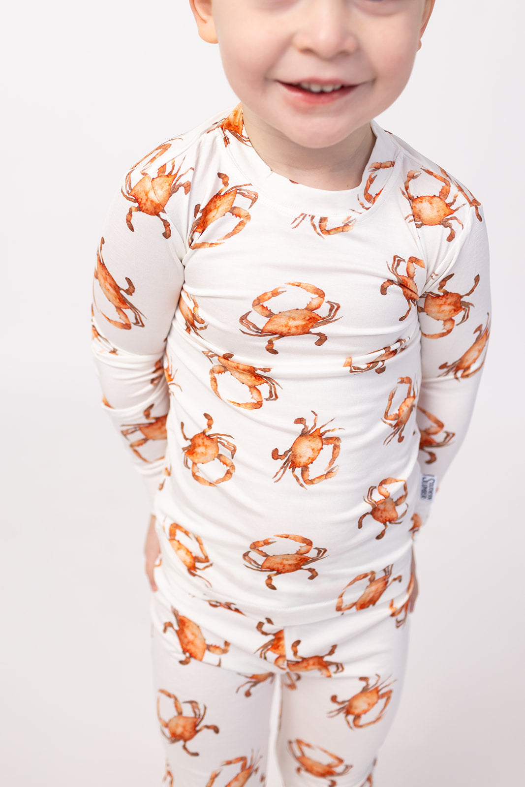 Orange Crab 2-Piece Bamboo Pajama Set