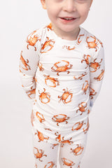 Orange Crab 2-Piece Bamboo Pajama Set