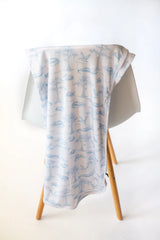 Pearls & Pelicans Blue Bayou Toile Bamboo Swaddle