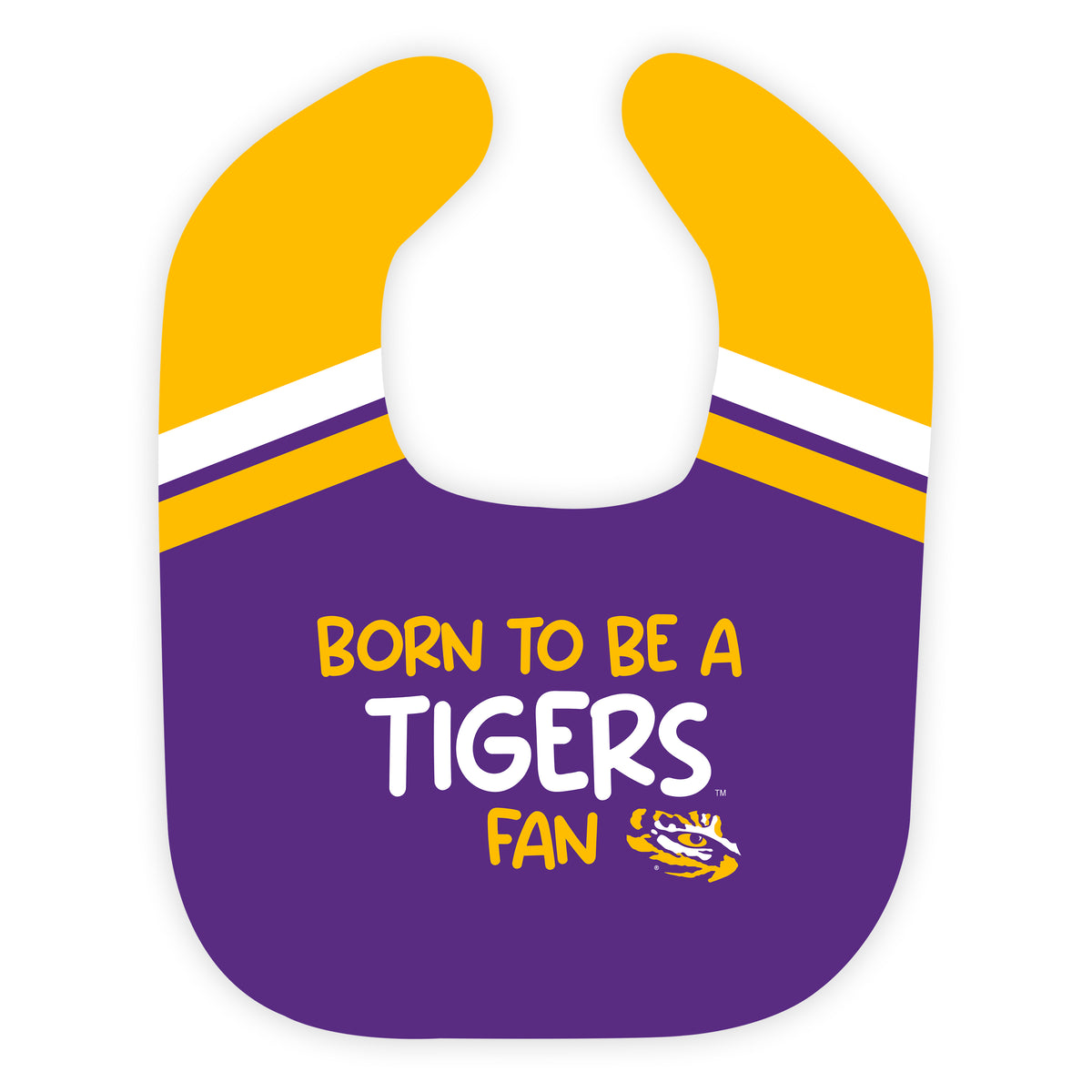 LSU Born to Be A Fan Baby Bib
