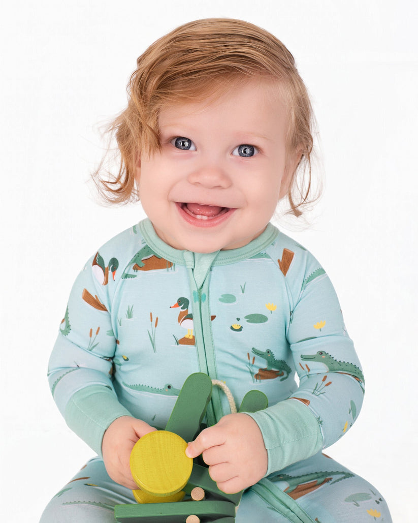 Bayou Buddies Bamboo Zip-Up Pajamas