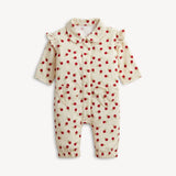 Magnetic Me Floral Corduroy Ruffle Jumpsuit