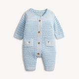 Magnetic Me Chenille Blue Sweater Romper