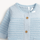 Magnetic Me Chenille Blue Sweater Romper