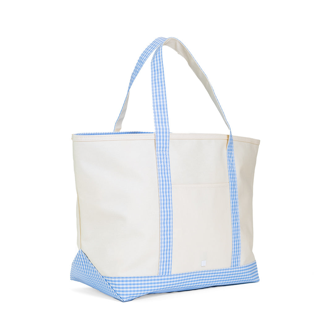 TRVL Design Maxi Tote Coated Canvas Large Natural | Sky Trim