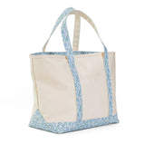 TRVL Design Maxi Tote Coated Canvas Large Natural | Hamptons Floral