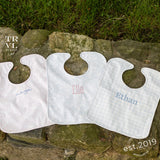 TRVL Design Best Bib Coated Foldable Pocket Bib | Bunny Toile Blue