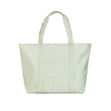 TRVL Design Jumbo Tote X-Large Coated Zipper Tote | Pimlico Stripe Sage