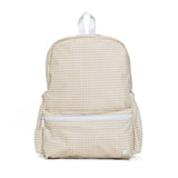 TRVL Design Backpack | Gingham New Khaki