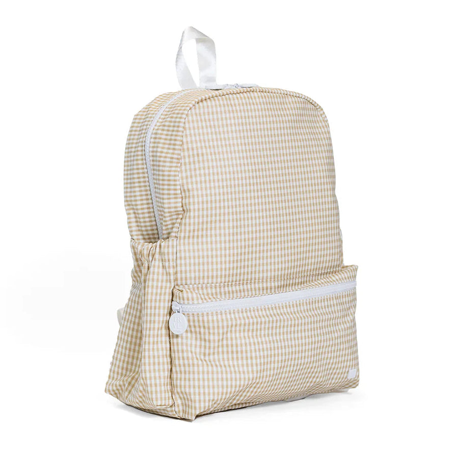 TRVL Design Backpack | Gingham New Khaki