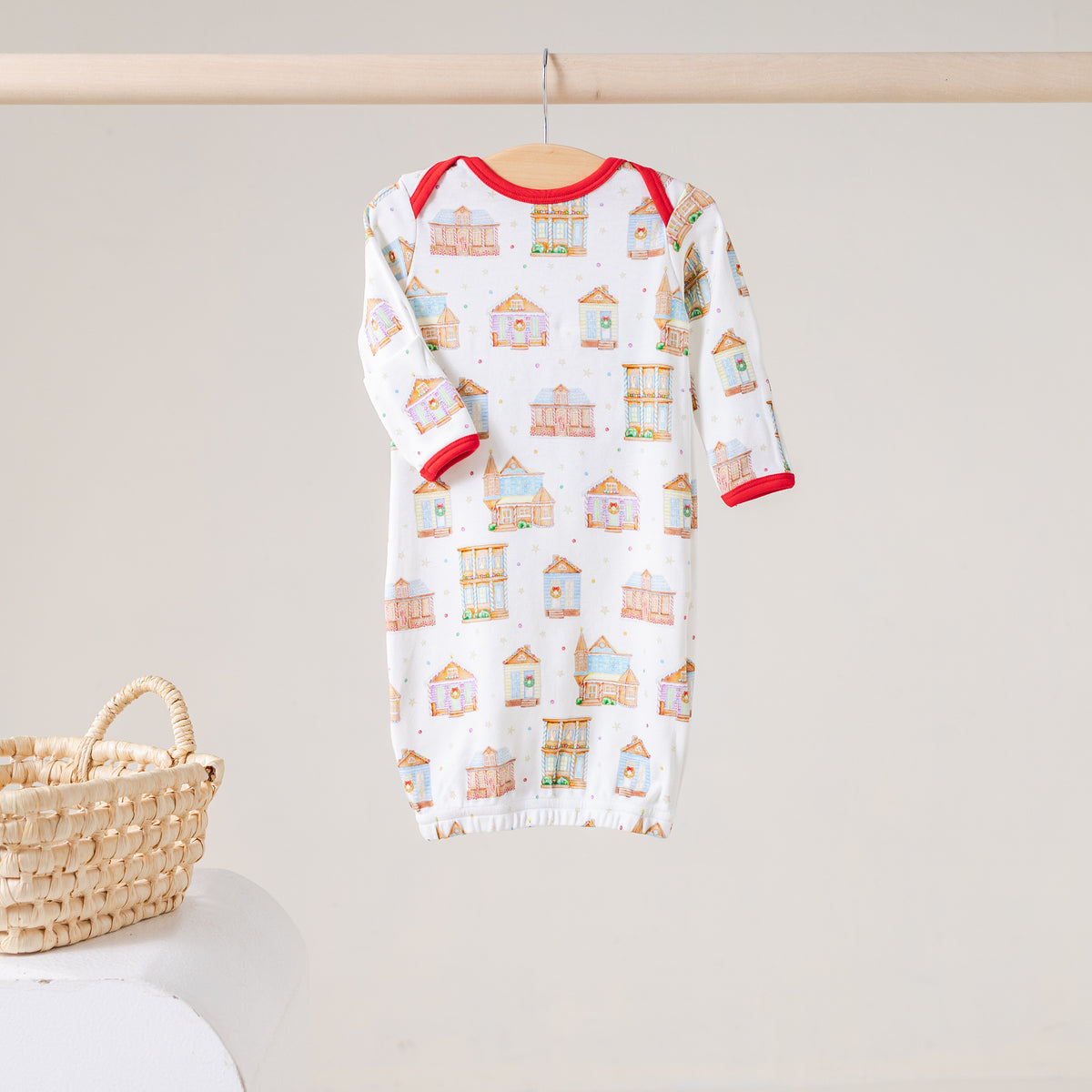 Nola Tawk Gingerbread Row Organic Cotton Infant Gown (0-3mo)