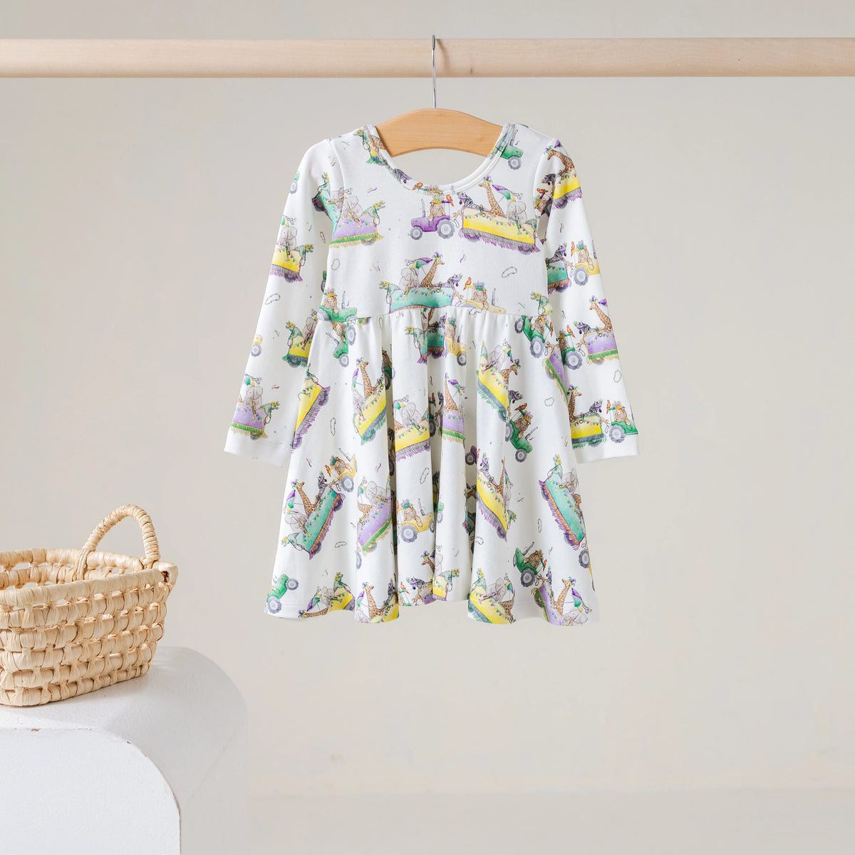 Nola Tawk Krewe Zoo'd It! Organic Cotton Twirl Dress