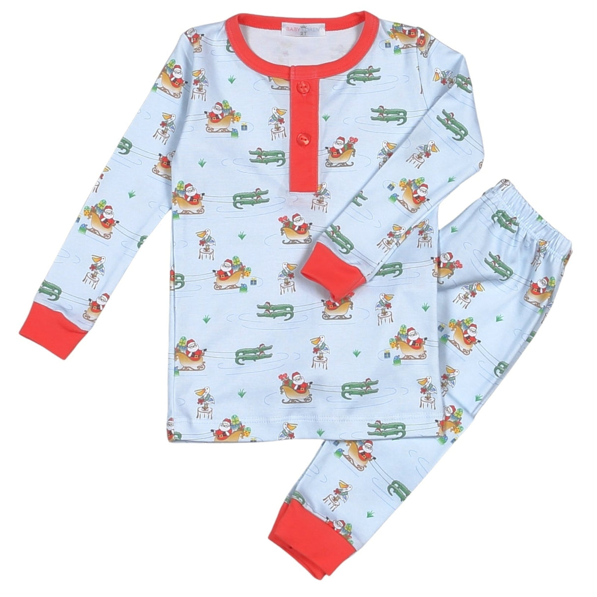 Baby Loren Cajun Christmas Pima Two-Piece Loungewear