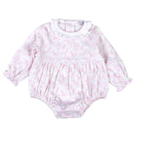 Baby Loren Pink Baby Safari Hand Smock Bishop Bubble