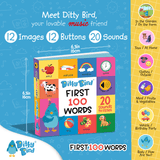 First 100 Words Ditty Bird Musical Board Book | USB-C Rechargeable