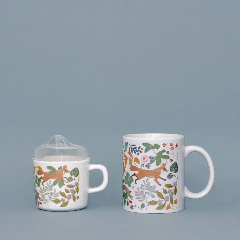 Helmsie Woodland Two of A Kind Cup Set | Matching Sippy Cup and Coffee Mug