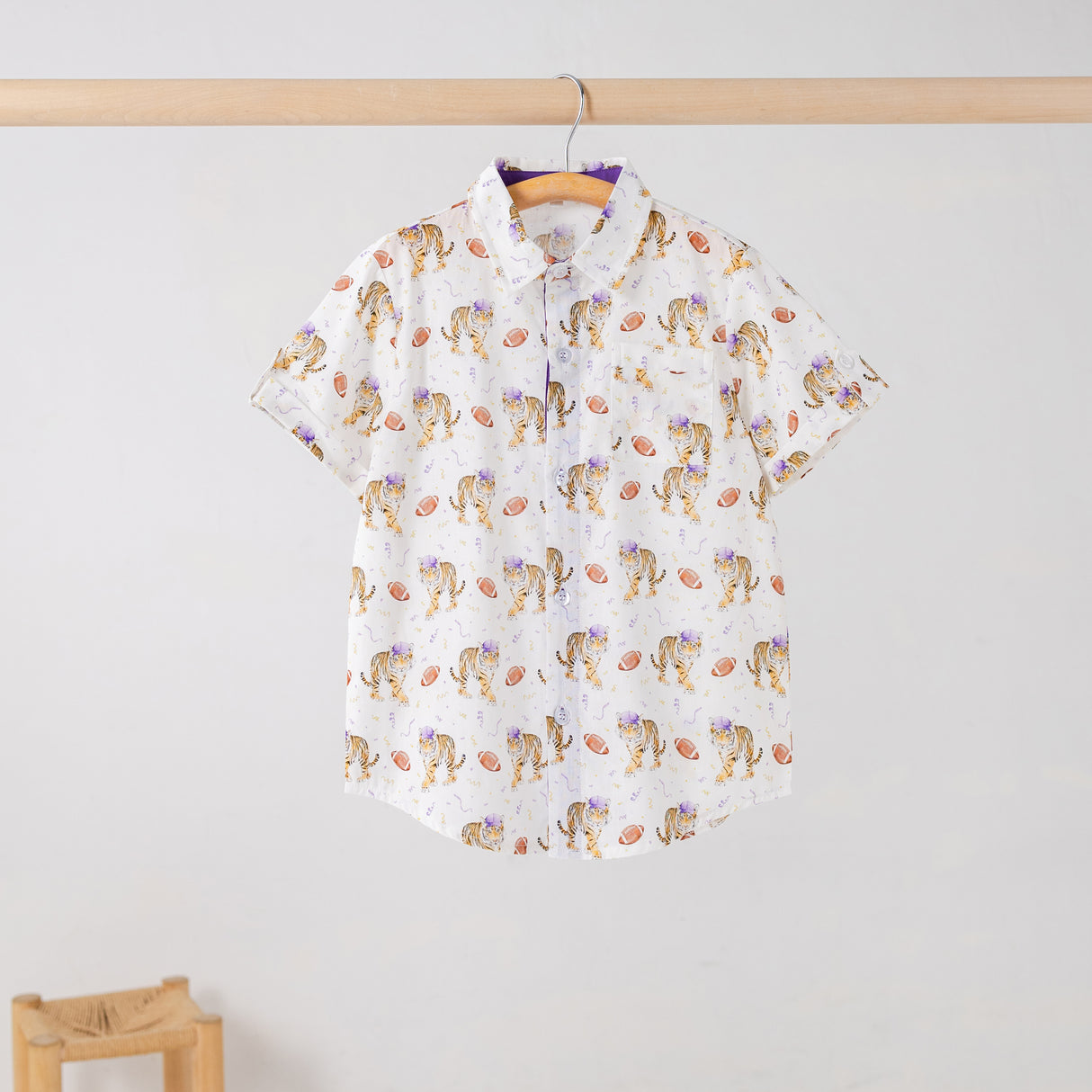Nola Tawk Kickoff in Louisiana Short Sleeve Collared Shirt