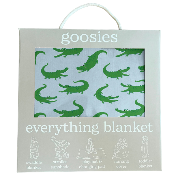 Goosies Blue Alligators Bamboo Everything Blanket