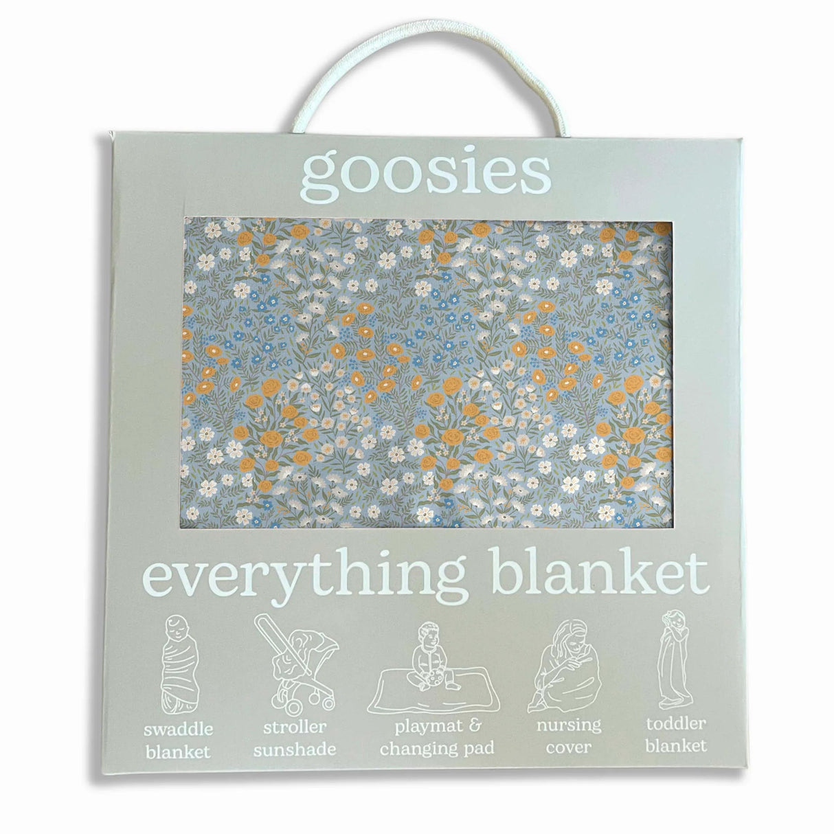 Goosies Blue Meadow Bamboo Everything Blanket