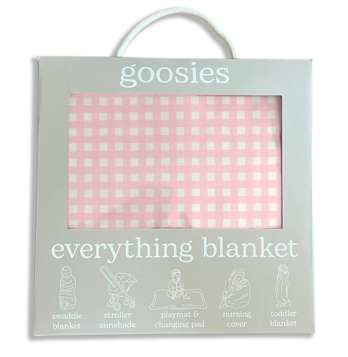 Goosies Gingham Cottage Pink Bamboo Everything Blanket