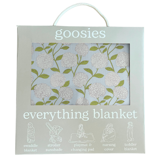 Goosies Hydrangeas Bamboo Everything Blanket