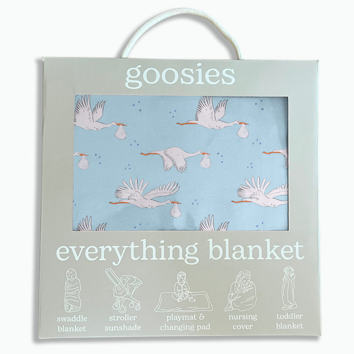 Goosies Stork Bamboo Everything Blanket | Boy