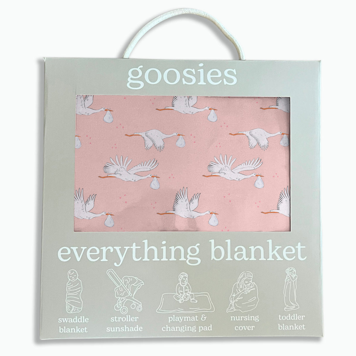 Goosies Stork Bamboo Everything Blanket | Girl