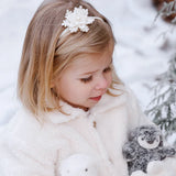Elegant Baby Pearl Snowflake Baby Soft Headband
