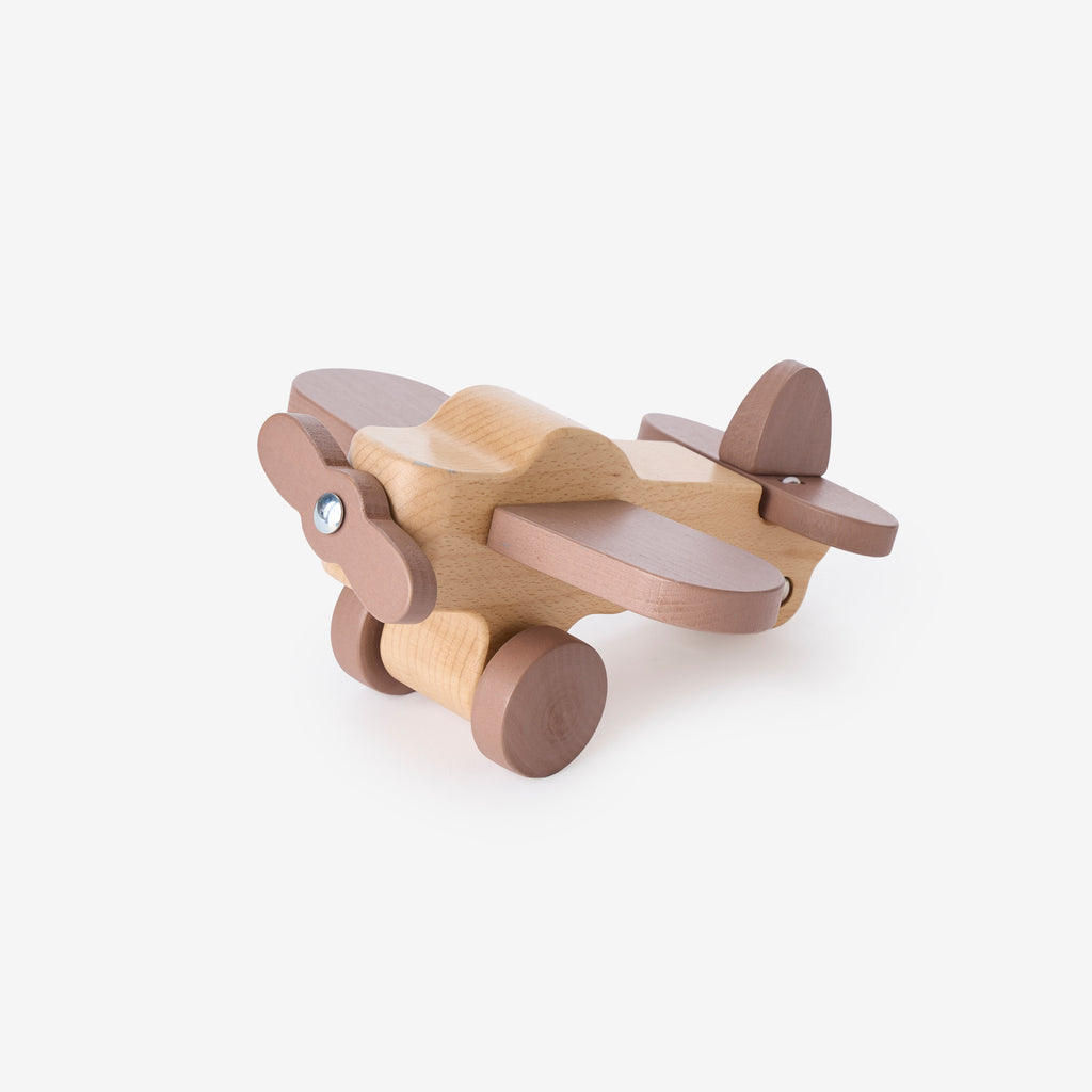 Wooden Push Airplane Heirloom Toy