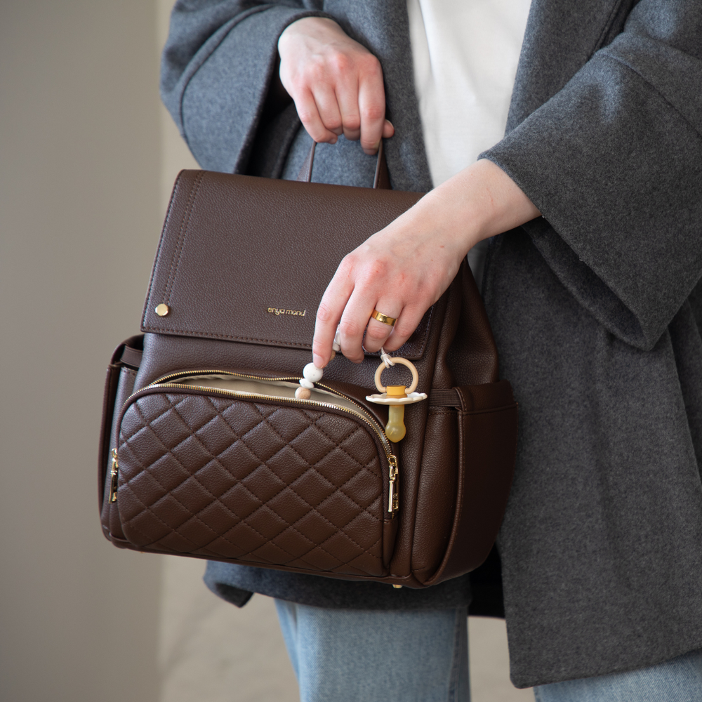 Enya Mond Lunette Vegan Leather Parenting Bag