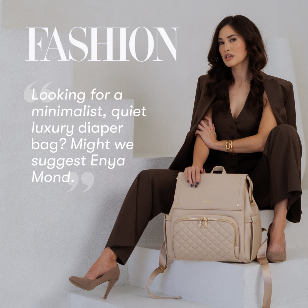 Enya Mond Luna Vegan Leather Parenting Bag with Changing Pad