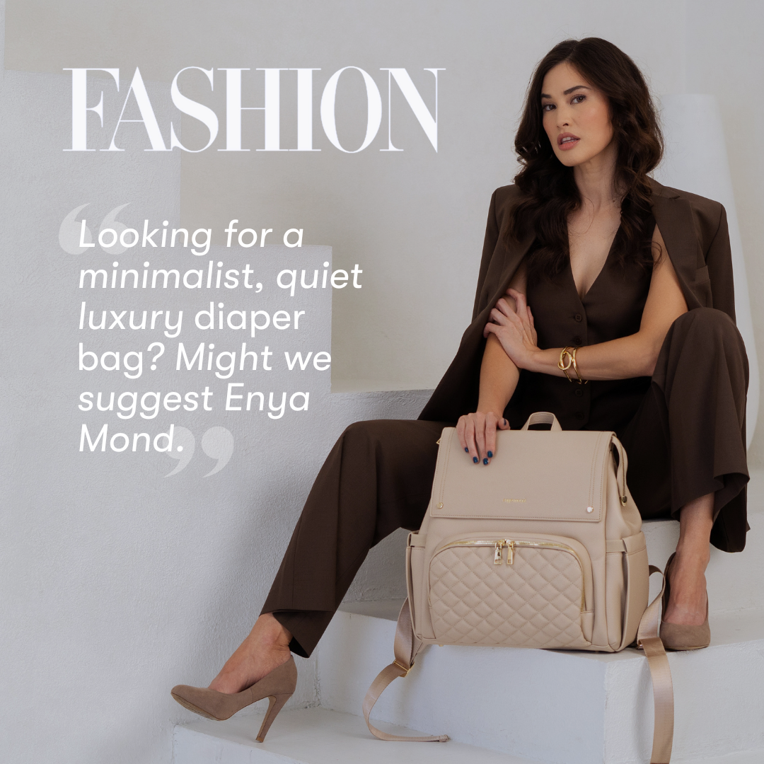 Enya Mond Luna Vegan Leather Parenting Bag with Changing Pad