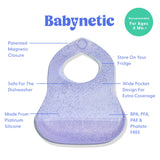 Babynetic Magnetic Silicone Bib | Grape Jelly