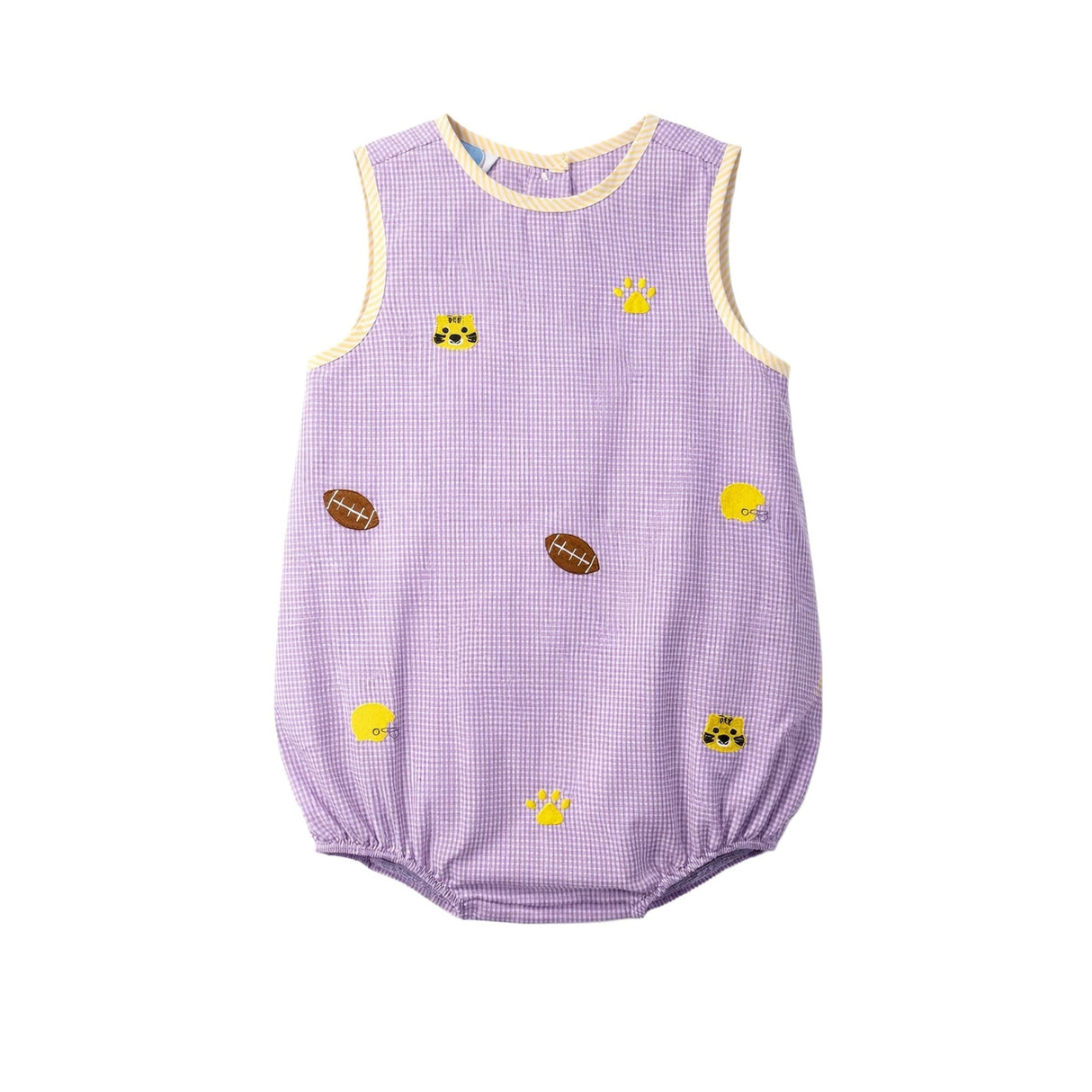 Purple Tigers Embroidered Luca Bubble