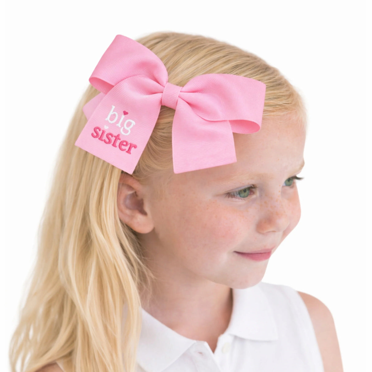 Bits & Bows Big Sister Hair Bow | Pink