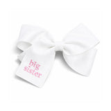 Bits & Bows Big SIster Hair Bow | White