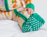 Pearls & Pelicans Zoo Mardi Gras Bamboo Zip-Up Pajamas