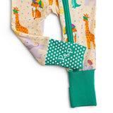 Pearls & Pelicans Zoo Mardi Gras Bamboo Zip-Up Pajamas