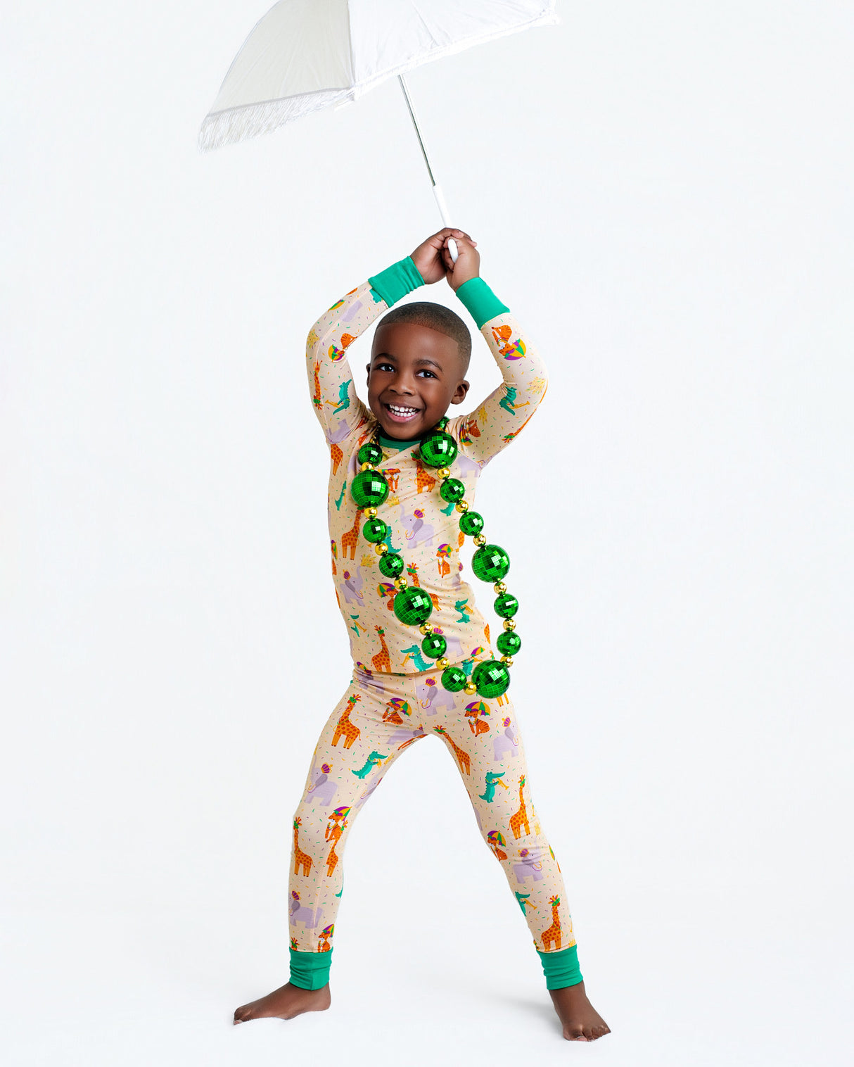 Pearls & Pelicans Zoo Mardi Gras Bamboo Two-Piece Pajamas