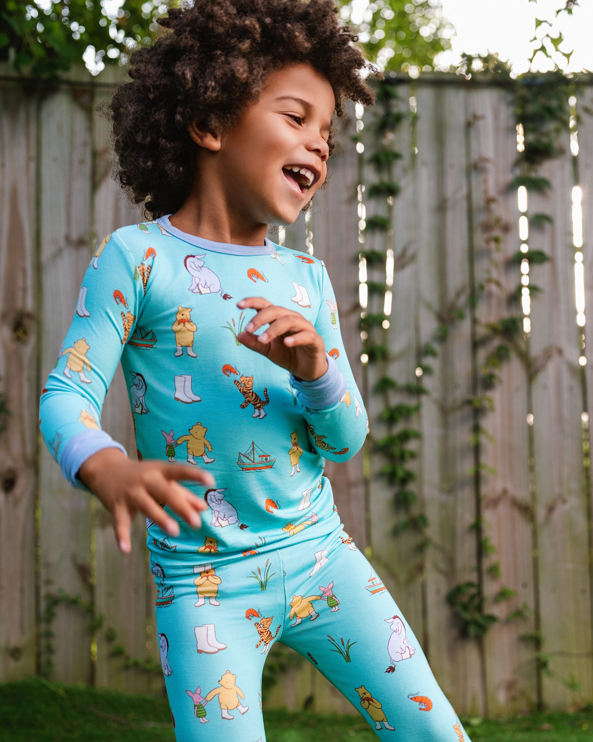Pearls & Pelicans Pooh On The Bayou Bamboo Long Sleeve Two-Piece Pajamas