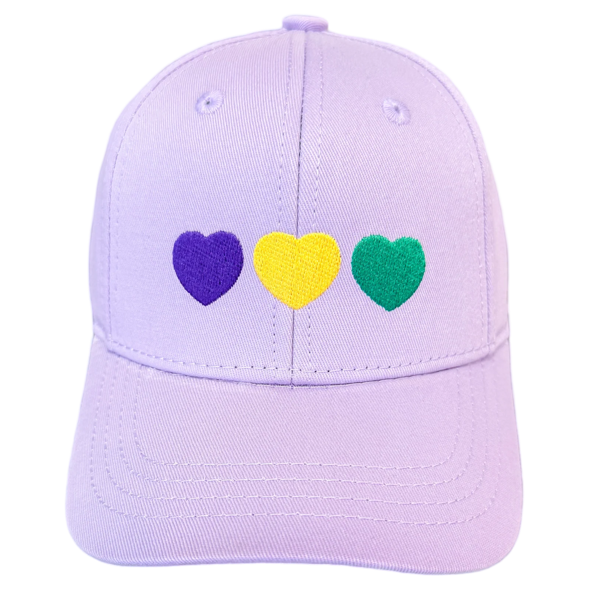 Lulu Bebe Mardi Gras White Heart Cap
