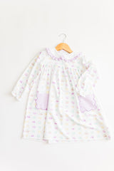 Studio Smocks Mardi Gras Macaron Dress