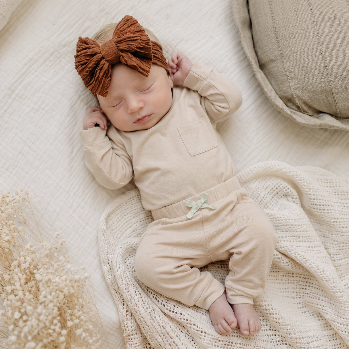 Sugar + Maple Bamboo Two-Piece Jogger Set | Wheat