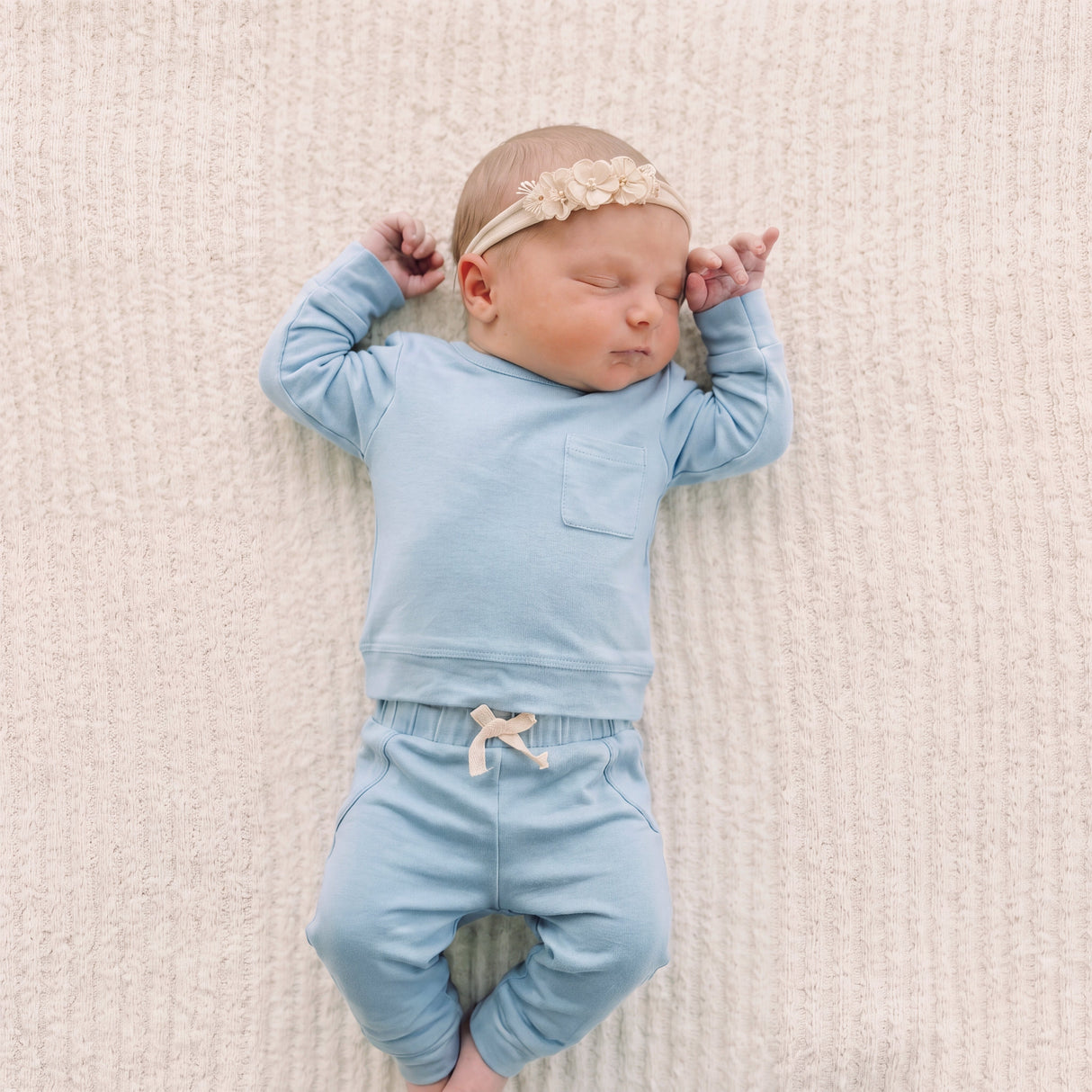 Sugar + Maple Bamboo Two-Piece Jogger Set | Light Blue