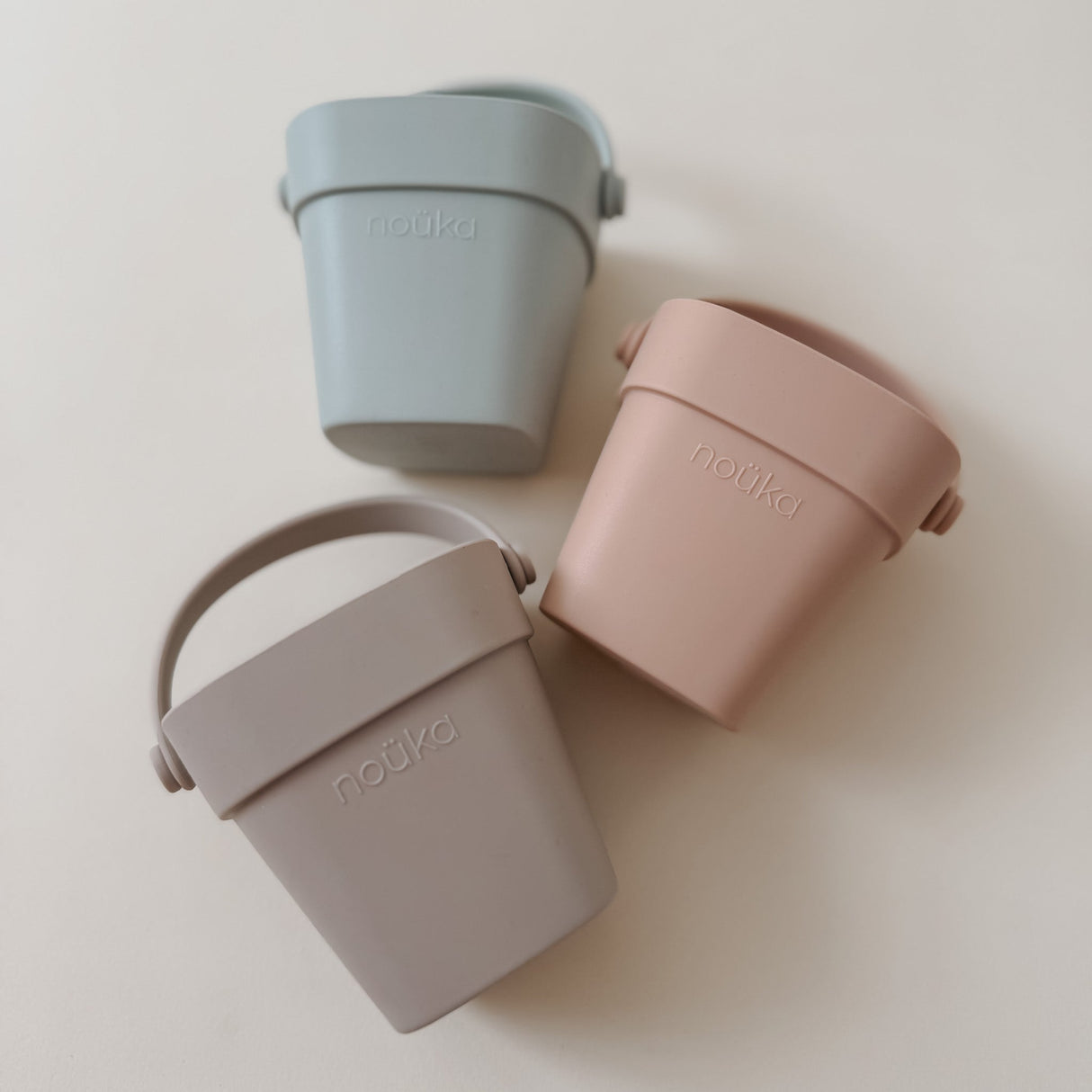 nouka Silicone Tiny Bath Stacking Buckets